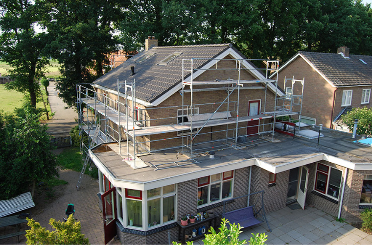 Vernieuwing van het dak van een woning